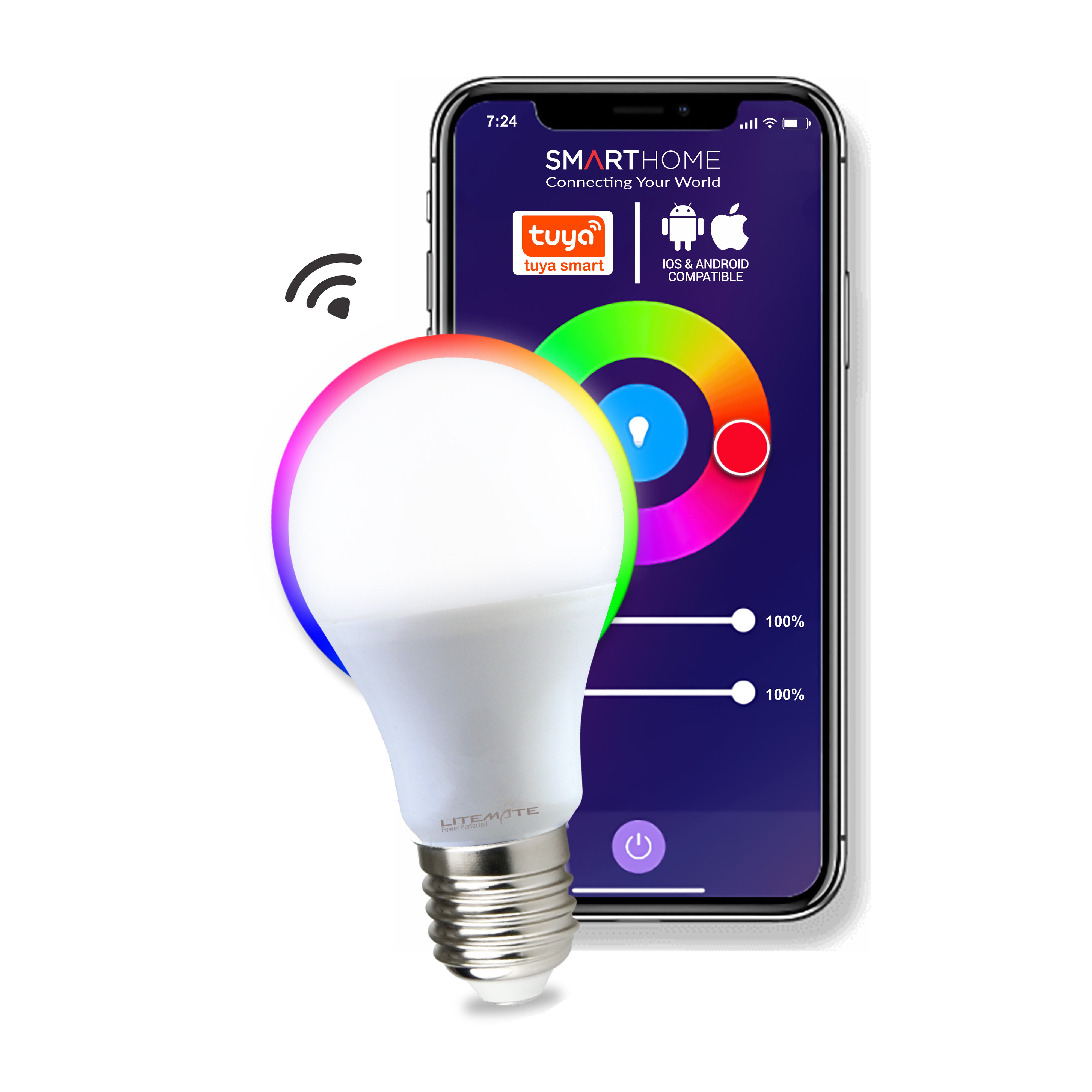 Light Homemate Litemate Smarthome A60 9 Watt E27 Wi-Fi Led Light Bulb for sale | AHM ...