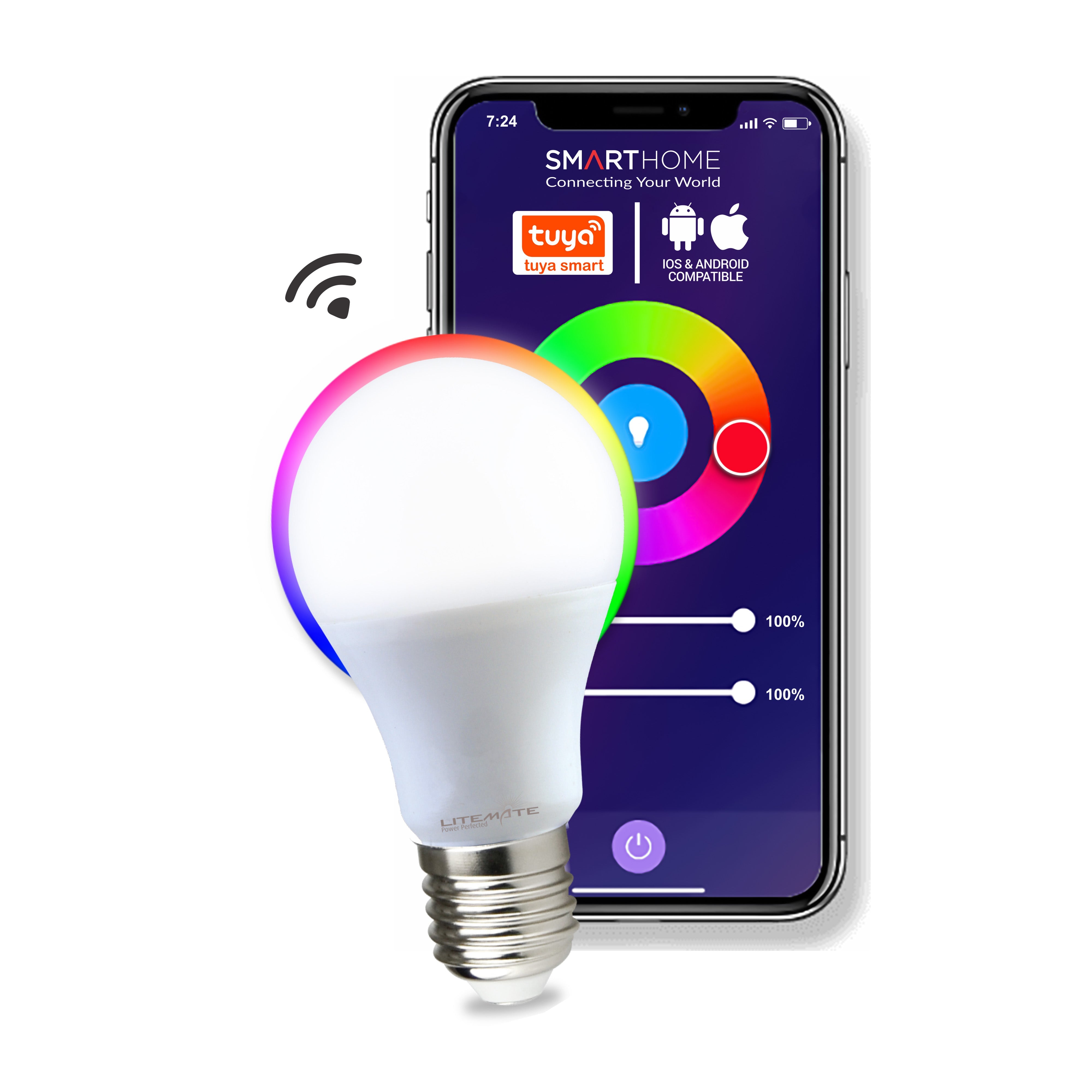 Litemate Smarthome A60 9 Watt E27 Wi-Fi Led Light Bulb