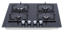 Midea 60cm 4 Burner Gas Hob – Black Glass 60GK007-1