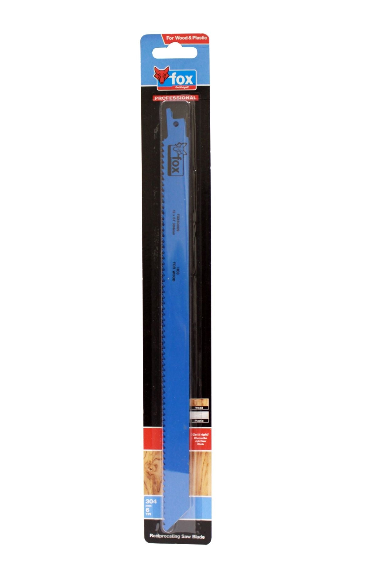 Fox Reciprocating Saw Blade Wood 12X6T 304mm P2 FOX50009 in Tools