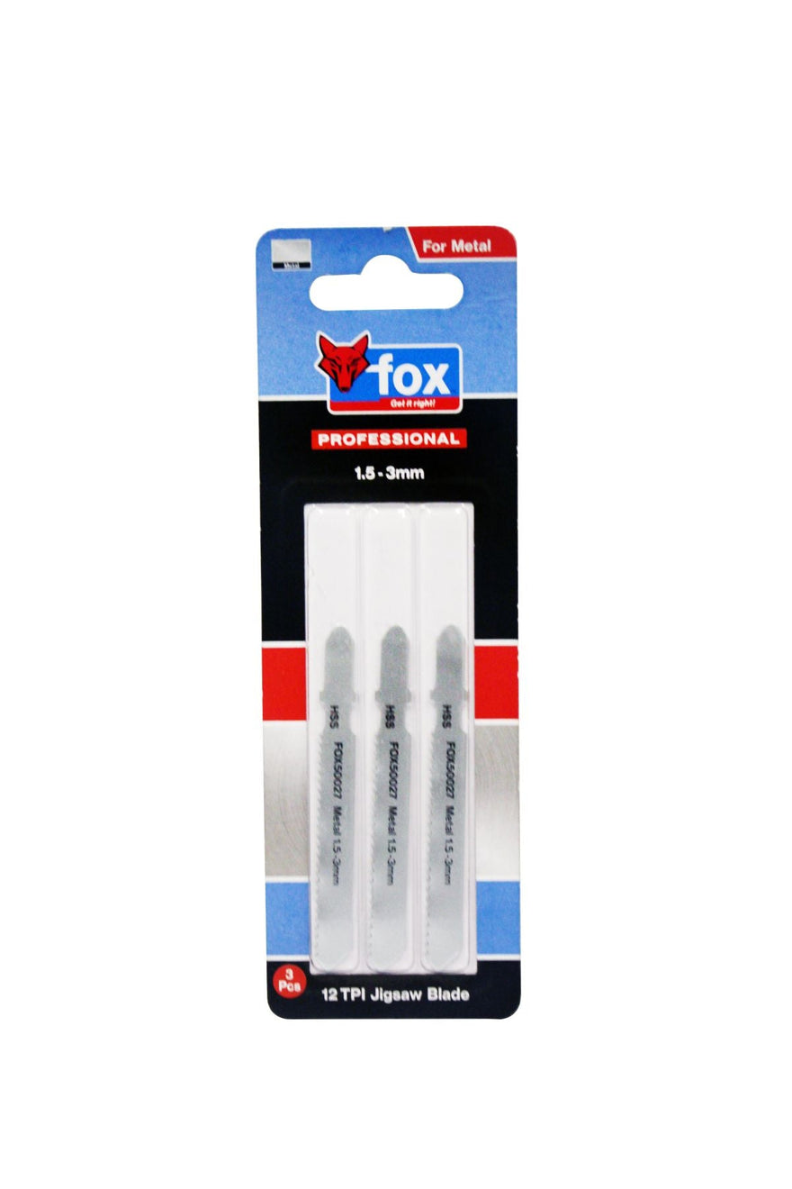 Fox Jigsaw Blade T Shank Metal 5-9mm P2 FOX50017 in Tools