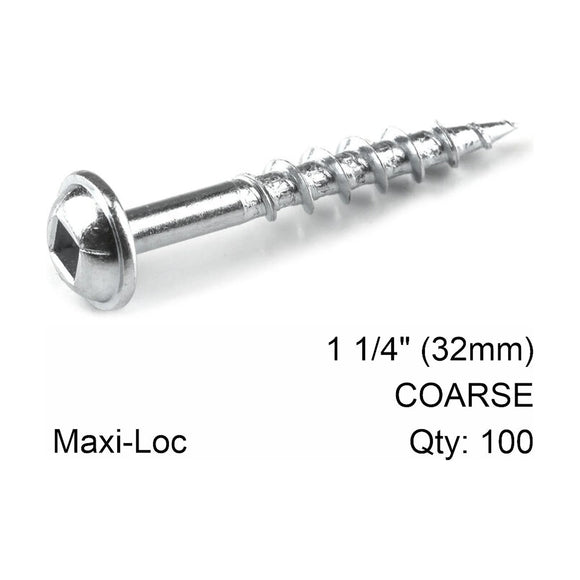 Kreg Zinc Pocket Hole Screws 32mm 1.25' #8 Coarse Thread MX Loc 100CT - image 01