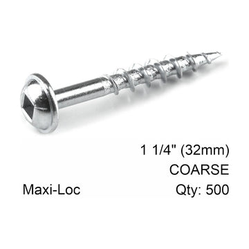 Kreg Zinc Pocket Hole Screws 32mm 1.25' #8 Coarse Thread MX Loc 500CT - image 01