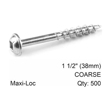 Kreg Zinc Pocket Hole Screws 38mm 1.50' #8 Coarse Thread MX Loc 500CT - image 01