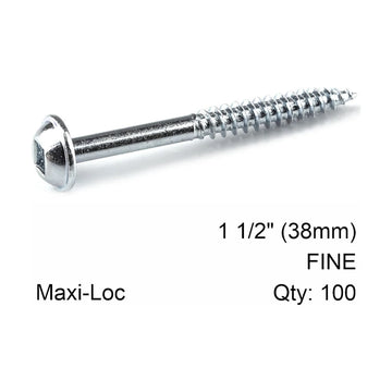 Kreg Zinc Pocket Hole Screws 38mm 1.50' #7 Fine Thread MX Loc 100CT - image 01