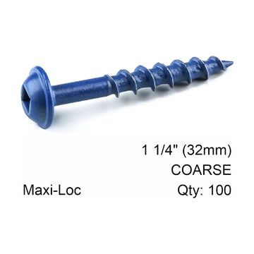 Kreg Blue Kote Pocket Hole Screws 32mm 1.25' #8 Coarse Thread MX Loc 1 - image 01