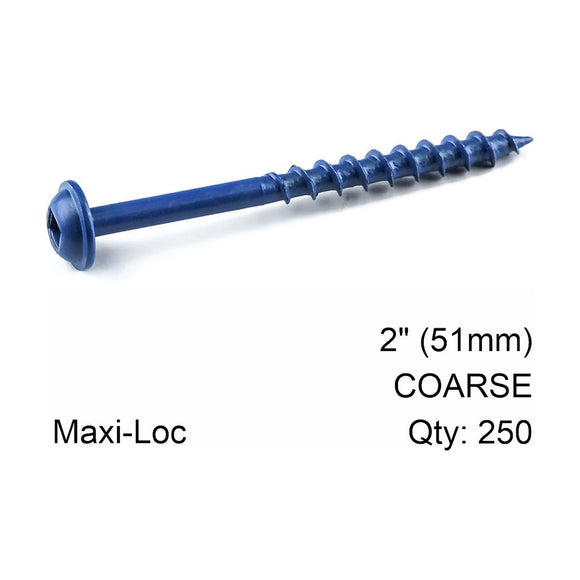 Kreg Blue Kote Pocket Hole Screws 51mm 2.00' #8 Coarse Thread MX Loc 2 - image 01