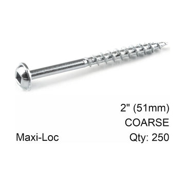 Kreg Zinc Pocket Hole Screws 51mm 2.00' #8 Coarse Thread MX Loc 250CT - image 01