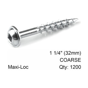 Kreg Zinc Pocket Hole Screws 32mm 1.25' #8 Coarse Thread MX Loc 1200CT - image 01