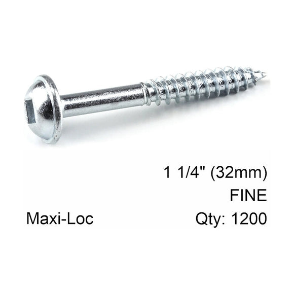Kreg Zinc Pocket Hole Screws 32mm 1.25' #7 Fine Thread MX Loc 1200CT - image 01