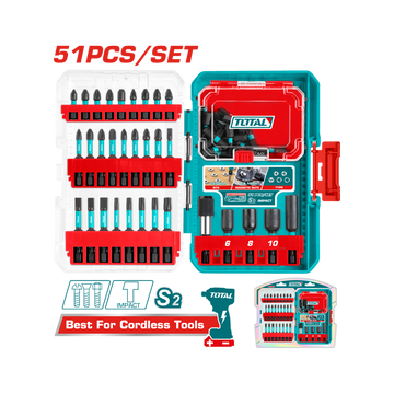 Total 51 Pce Screwdriver Impact Bits Set TACSDL25106