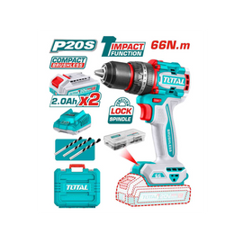 Total Lithium-Ion Brushless Impact Drill 66Nm 13mm TIDLI20668