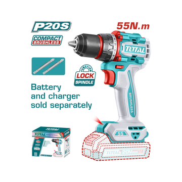Image of Total Power Tool Total Compact Brushless Cordless Drill 13mm 55N.m TDLI205581