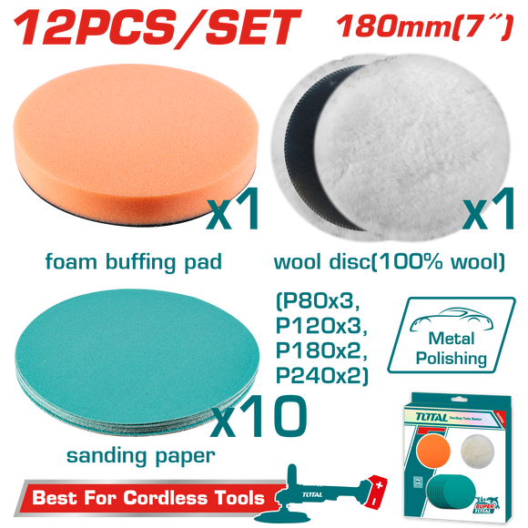 Total Polishing and Grinding Set 12pc TAC18012