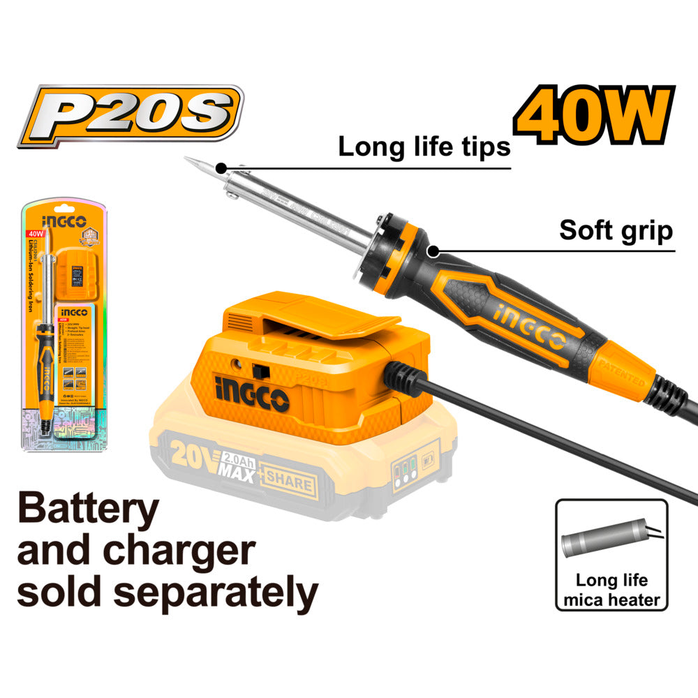 Ingco 20v lithium-ion soldering iron csili2001
