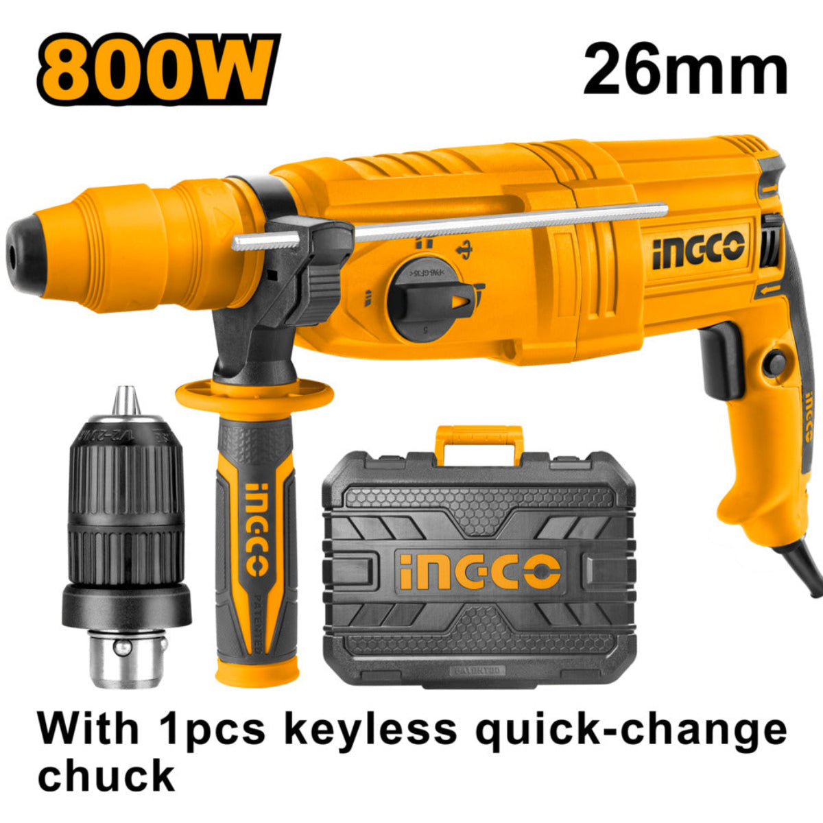 Ingco rotary hammer sds plus 800w rgh9028-2