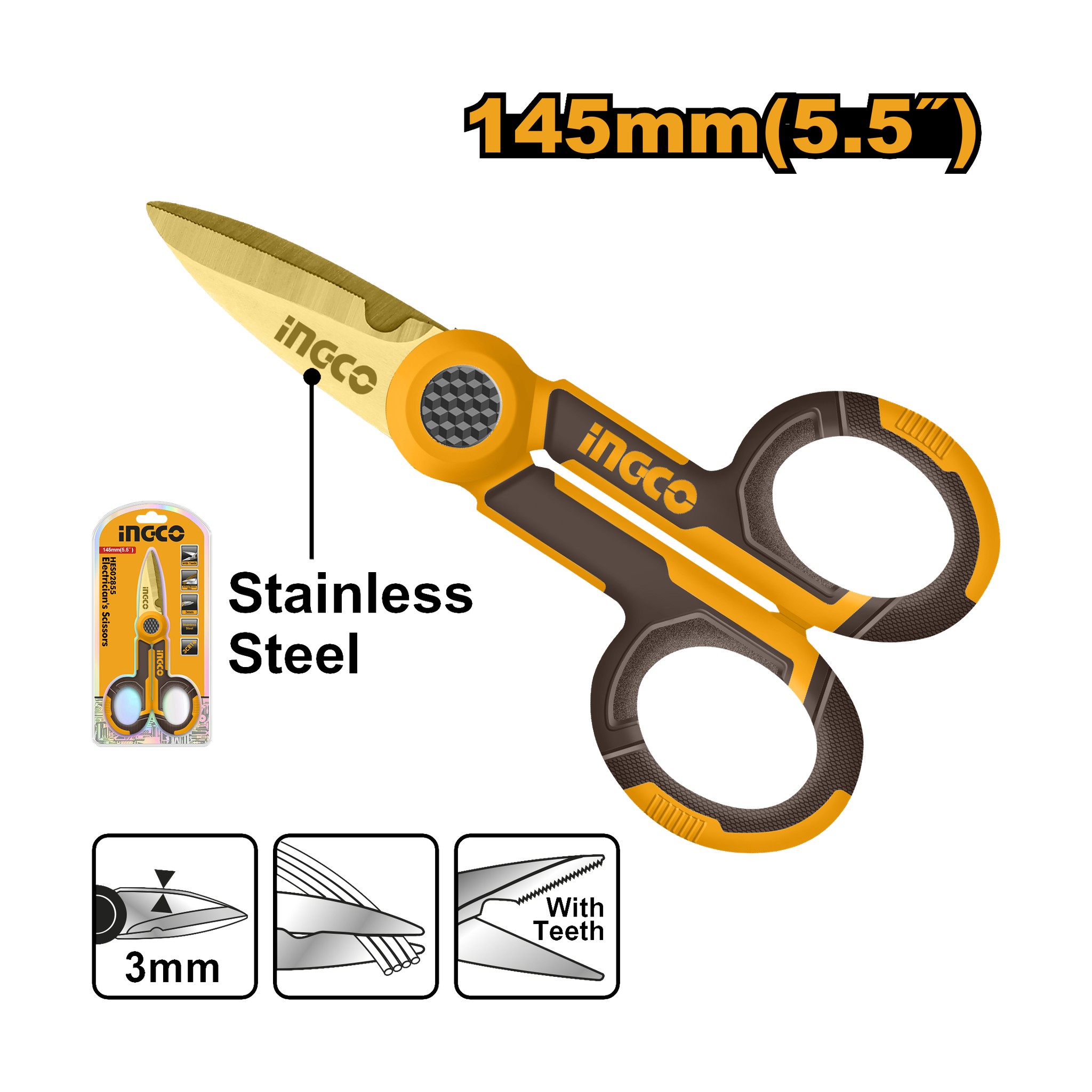 Ingco electricians scissor hes02855 for sale | AHM Online (Pty) Ltd