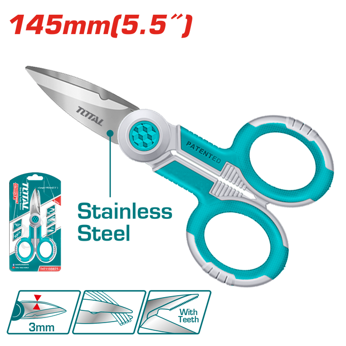 Total Electricians Scissors 145mm THT1155871