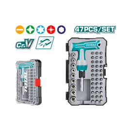 Total 47 Pcs T-Handle Wrench Screwdriver Set TACSD30476