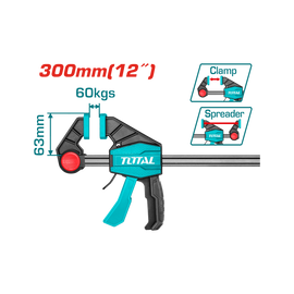 Image of Total Power Tool Total Quick Bar Clamp 63x300mm THT1340602
