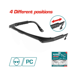 Total Safety Goggles Adjustable Clear TSP301