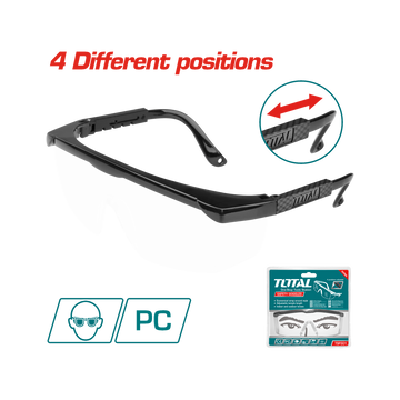 Total Safety Goggles Adjustable Clear TSP301