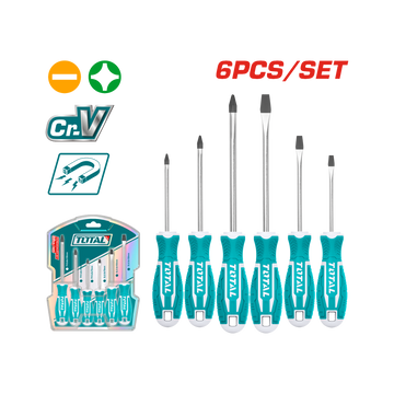 Total 6 Pcs Screwdriver Set THT250606