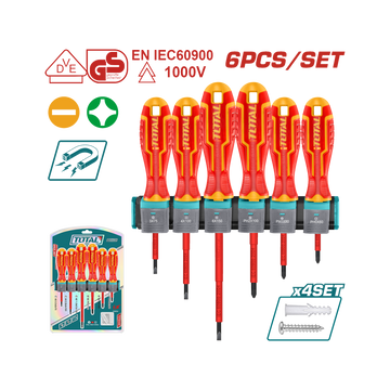 Total 6 Pcs Insulated Screwdriver Set THTIS566
