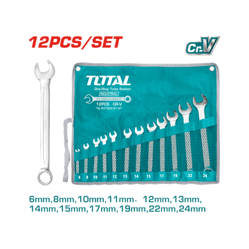Total 12 Pcs Combination Spanner Set THT1022121