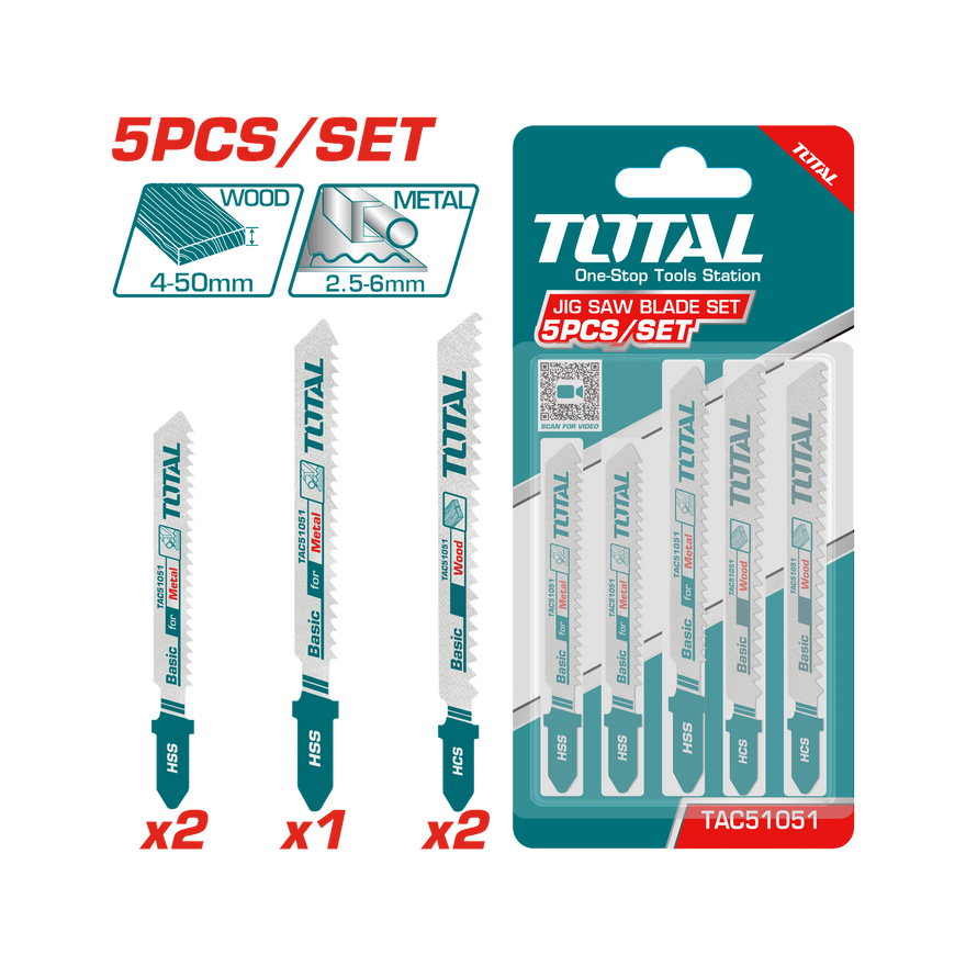 Total 5 Pcs x 5 Pcs Hack Saw 7.4 cm Blade TAC51051