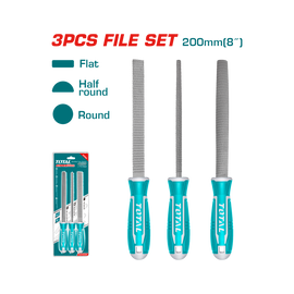 Total 3 Pcs Wood File Set 200mm THT918326