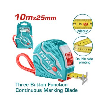Total Steel Measuring tape 10m x 25mm TMT126101M