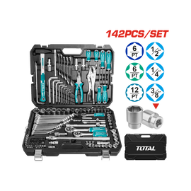 Total 142 Pcs Combination Tools Set THKTHP21426