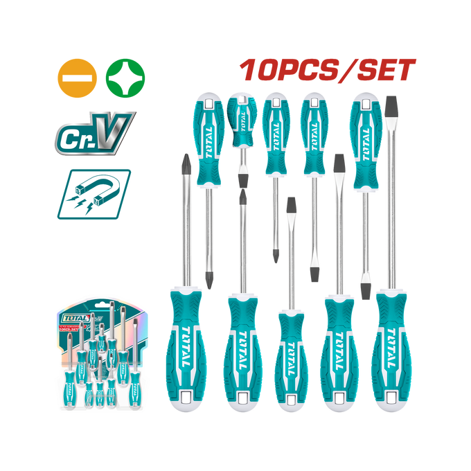 Total 10 Pcs Screwdriver Set THT250610