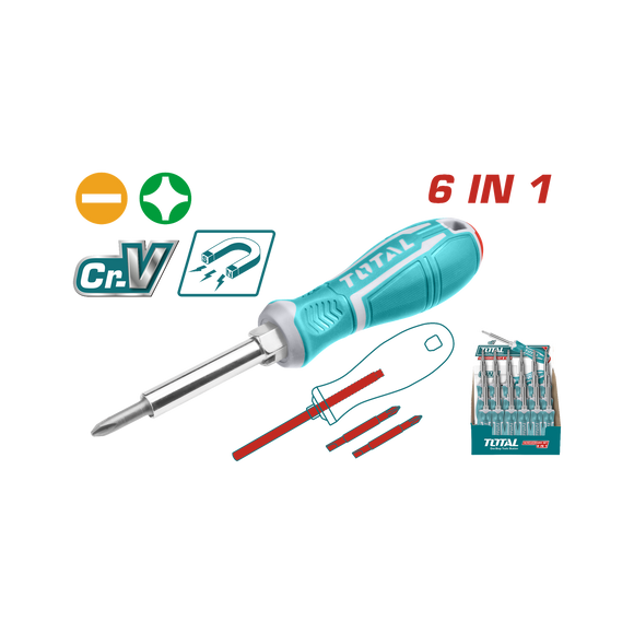 Total 6 In 1 Screwdriver Set THT2506076