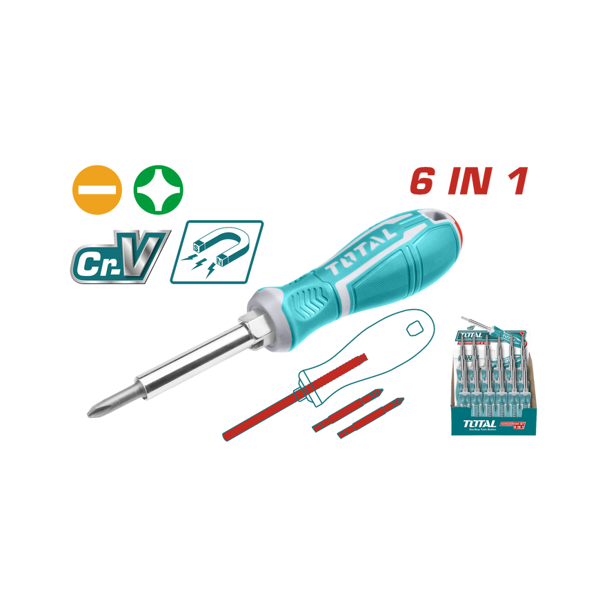 Total 6 In 1 Screwdriver Set THT2506076