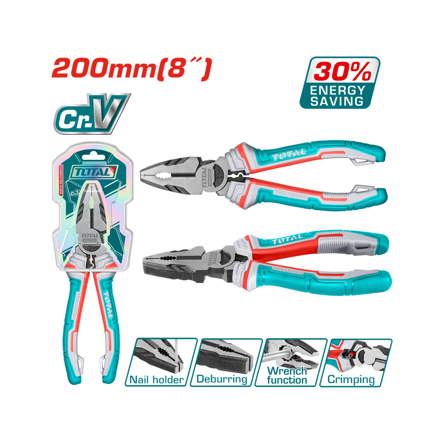 Total High Leverage Combination Pliers THT210806S