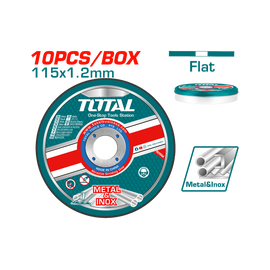 Total Abrasive Metal & Inox Cutting Disc 115mmx1.2mm 10pc Set TAC2211155