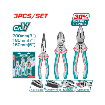 Total 3 Pcs High Leverage Pliers THT2K0301S