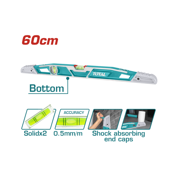 Total Mason's Level 60cm Industrial Heavy-Duty TMT221606