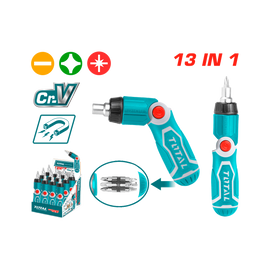 Total 13in1 Ratchet Screwdriver Set TACSD30136