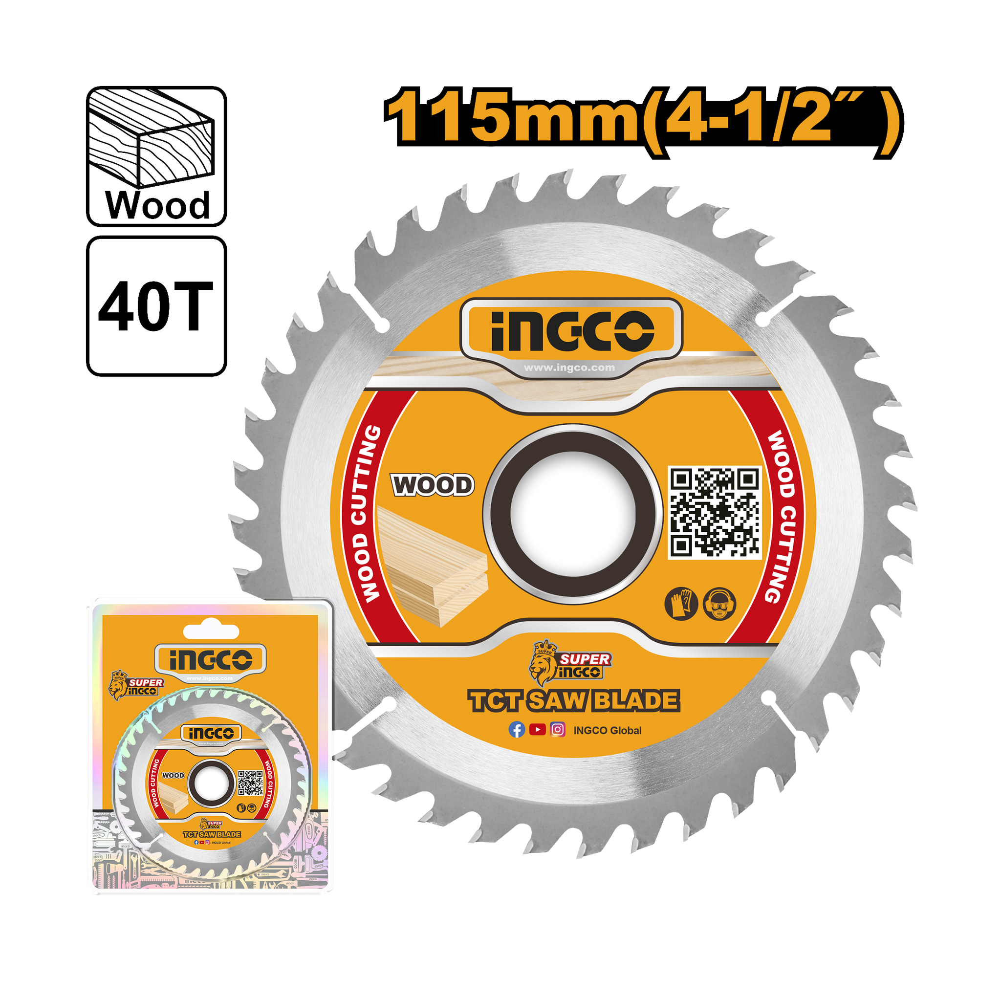 Ingco Tct Blade Saw 115mm 40T  TSB111555