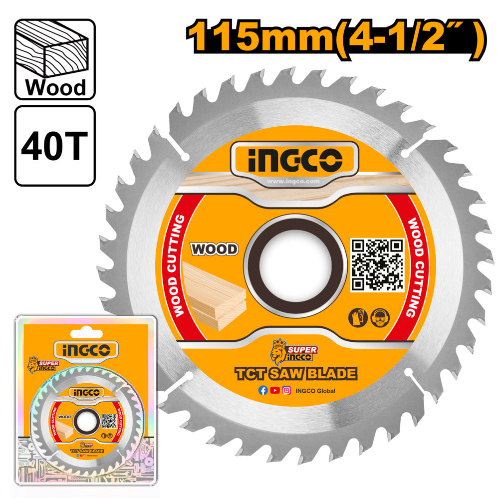 Ingco tct blade saw 115mm 40t tsb111555