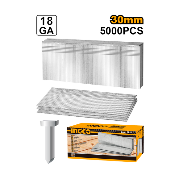 Ingco 30mm Brad Nails  ANA18301 - 5000 Pieces