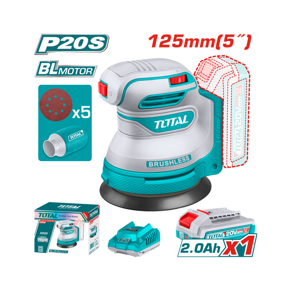 Total Cordless Random Orbital Sander 20V TROSLI20021