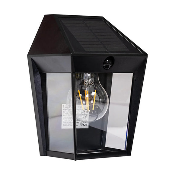 Eurolux Avony 1LT Solar Wall Light Black with PIR - image 01
