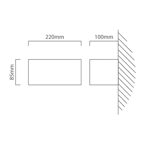 Eurolux Wall Light Gemini LED Up & Down Graphite 20W 4000K - image 01