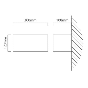 Eurolux Wall Light Gemini Up & Down Graphite 42w - image 01