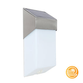 Eurolux Solar Wall Light Sostel 120mm Stainless Steel in Electrical & Lighting,Lighting,Exterior Lighting
