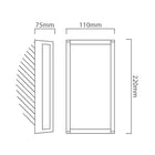 Eurolux Wall Light Qubo LED Outdoor Grey 17.3w 3000K - image 01